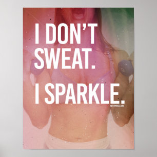 I don't sweat I sparkle - Girl Fitness -.png Poster