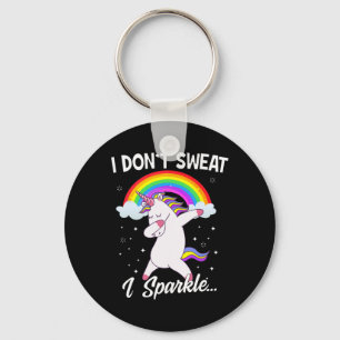 I Don't Sweat I Sparkle Unicorn Women Christmas Gi Key Ring