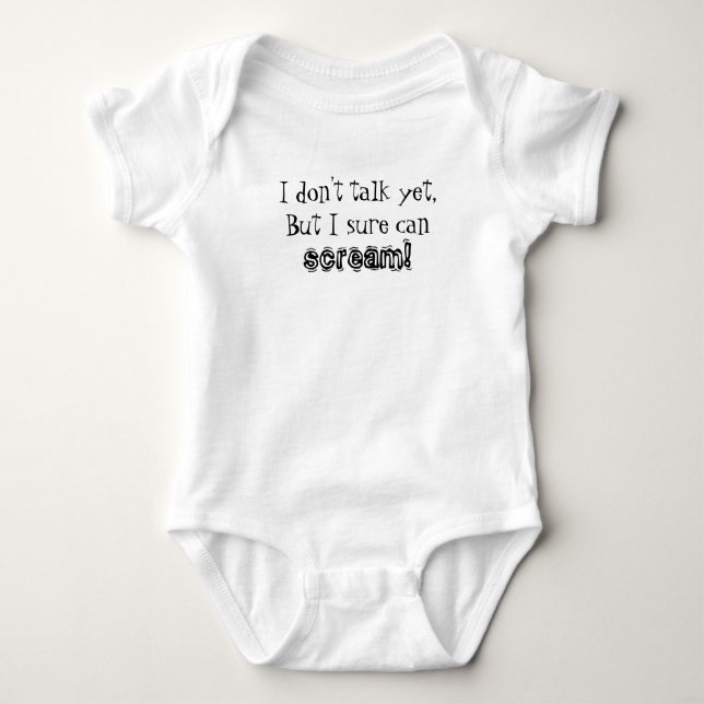 I don't talk yet Infant Baby Bodysuit (Front)