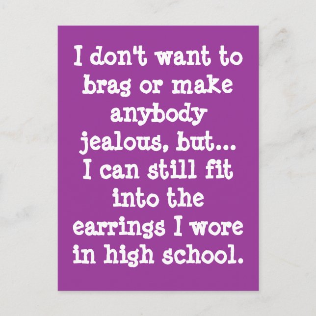 I Don't Want to Brag... Postcard (Front)