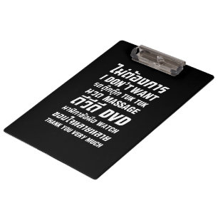 I Don't Want TUK TUK MASSAGE DVD WATCH Thank You Clipboard