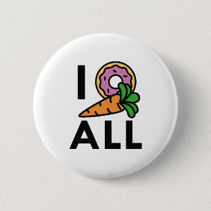 I Donut Carrot All 6 Cm Round Badge