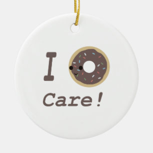 I Doughnut Care! chocolate Ceramic Tree Decoration