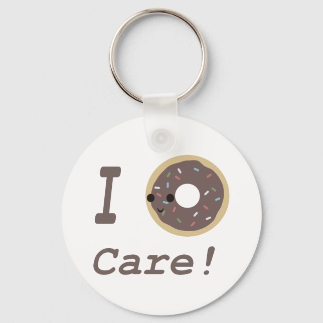 I Doughnut Care! chocolate Key Ring (Front)