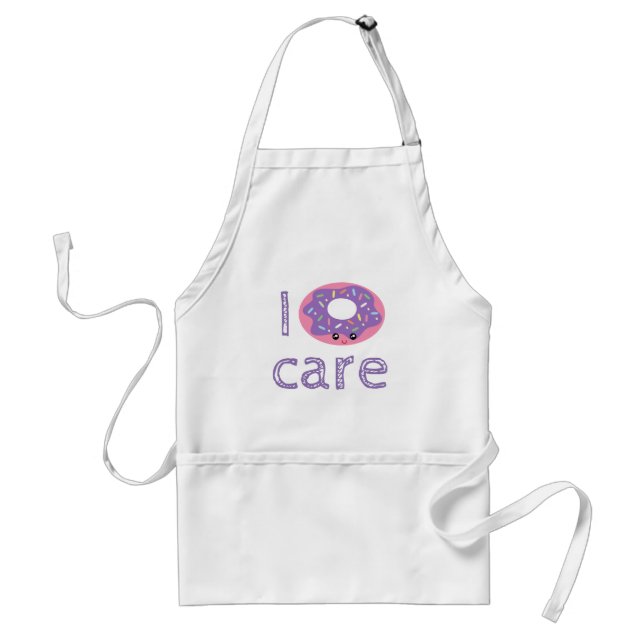 I doughnut care cute kawaii funny doughnut pun hum standard apron (Front)