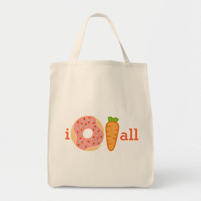 I doughnut carrot all, I do not care at all tote (Front)
