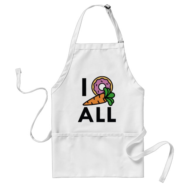 I Doughnut Carrot All Standard Apron (Front)