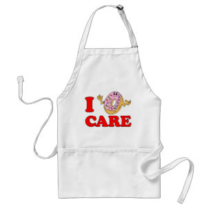 I Doughnut (Doughnut, Do Not) Care Cartoon Apron