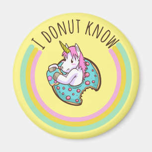 I Doughnut Know Unicorn Magnet