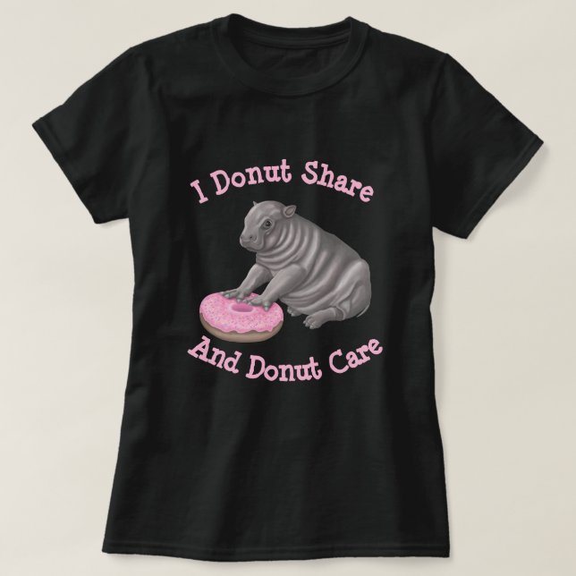 I doughnut share - hippo T-Shirt (Design Front)