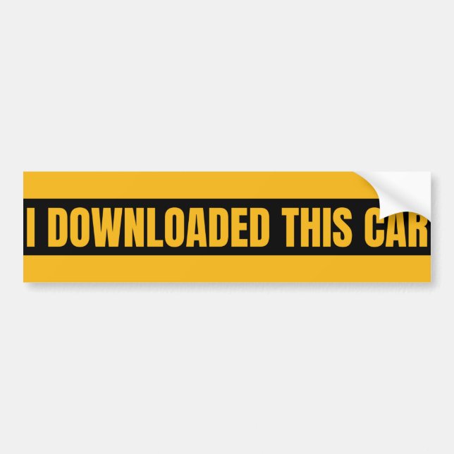 i downloaded this car bumper sticker (Front)