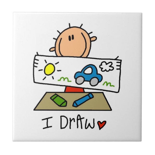 I Draw Ceramic Tile (Front)