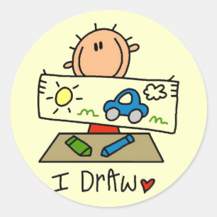 I Draw Tshirts and Gifts Classic Round Sticker