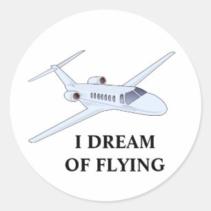 I DREAM OF FLYING STICKER