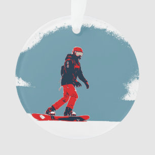 I Dream of Snowboarding - Snowboarder Ornament