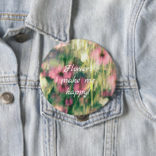 I Dreamed of Coneflowers in Pink 10 Cm Round Badge