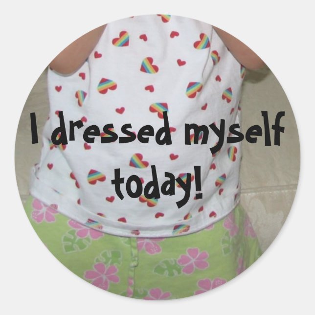 I Dressed Myself Sticker (Front)