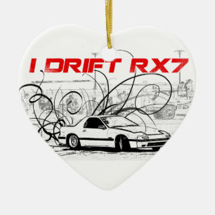 I Drift RX7 Ceramic Ornament