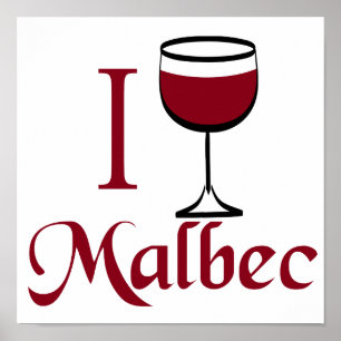 I Drink Malbec Wine Poster