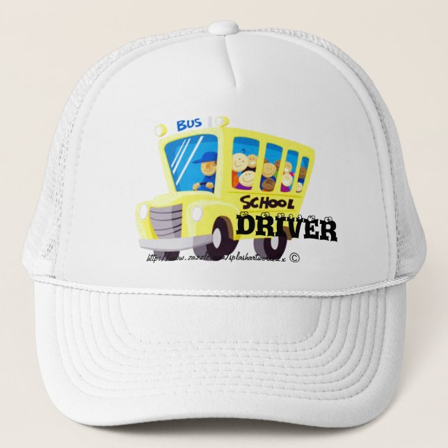 "I Drive School Bus" Trucker Hat (Front)