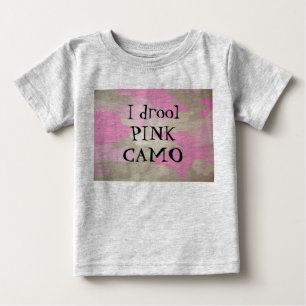 I drool PINK CAMO Baby T-Shirt