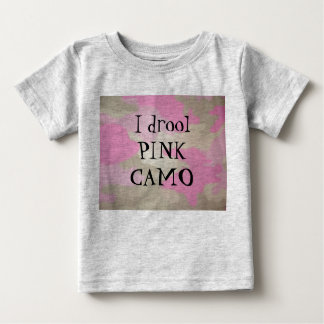 I drool PINK CAMO Baby T-Shirt