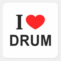 I ❤️ DRUM I LOVE DRUM I HEART DRUM