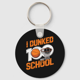 I Dunked 100 Days Of School Sketll 100th Day 1 Key Ring