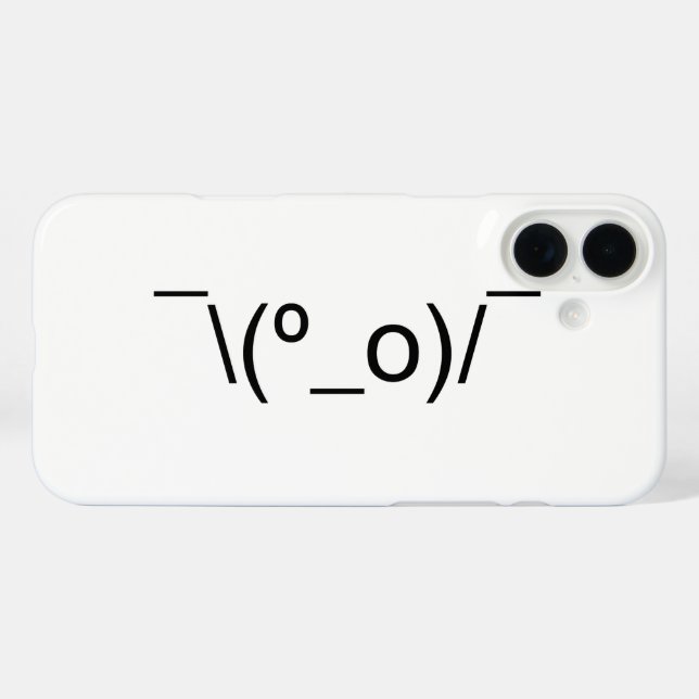 I Dunno LOL ¯\(º_o)/¯ Emoticon Japanese Kaomoji Case-Mate iPhone Case (Back (Horizontal))