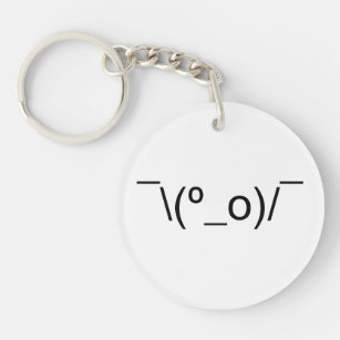 I Dunno LOL ¯\(º_o)/¯ Emoticon Japanese Kaomoji Key Ring