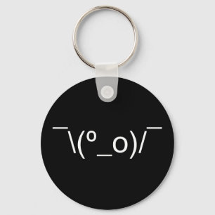I Dunno LOL ¯\(º_o)/¯ Emoticon Japanese Kaomoji Key Ring