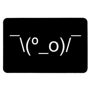 I Dunno LOL ¯\(º_o)/¯ Emoticon Japanese Kaomoji Magnet