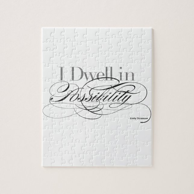 I Dwell in Possibility - Emily Dickinson Quote Jigsaw Puzzle (Vertical)