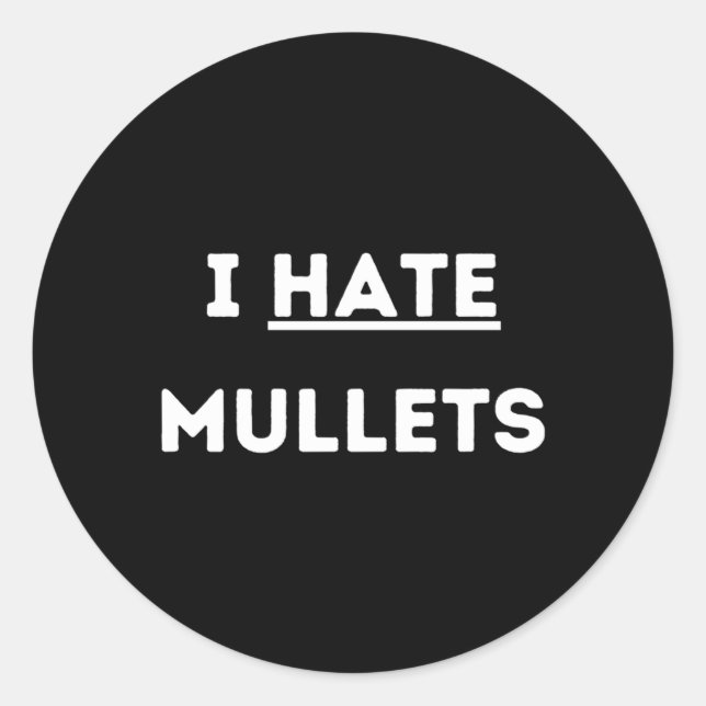I E Mullets Classic Round Sticker (Front)
