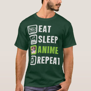 I Eat and Sleep Watch Anime Repeat, Ramen Kawaii T-Shirt