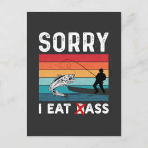 I Eat Bass Holiday Postcard