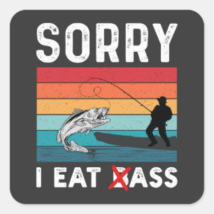 I Eat Bass Square Sticker