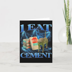 I Eat Cement Funny Cat Meme Internet Memes Funny M Card