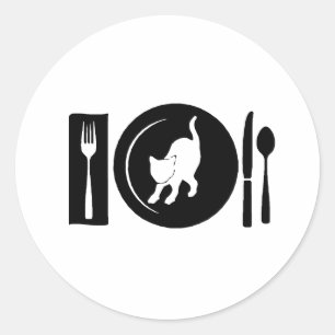 I eat ... classic round sticker
