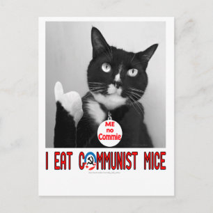 I EAT COMMUNIST MICE POSTCARD