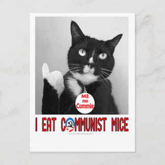 I EAT COMMUNIST MICE POSTCARD