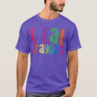 I Eat Crayons retro T-Shirt