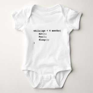 I eat I poo I sleep programing baby Baby Bodysuit