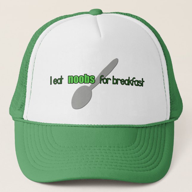 I EAT N00bs for Breakfast Hat (Front)