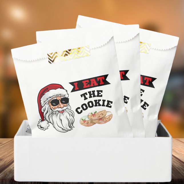 I Eat The Cookie Funny Dirty Joke Santa Christmas Favour Bag (I Eat The Cookie Funny Dirty Joke Santa Christmas Favor Bag)