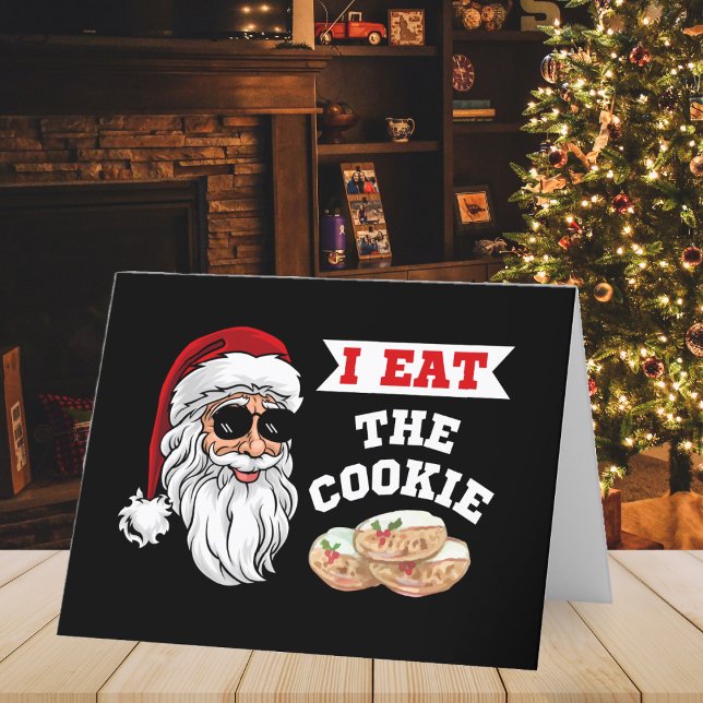 I Eat The Cookie Funny Dirty Joke Santa Christmas Holiday Card (I Eat The Cookie Funny Dirty Joke Santa Christmas Holiday Card
)