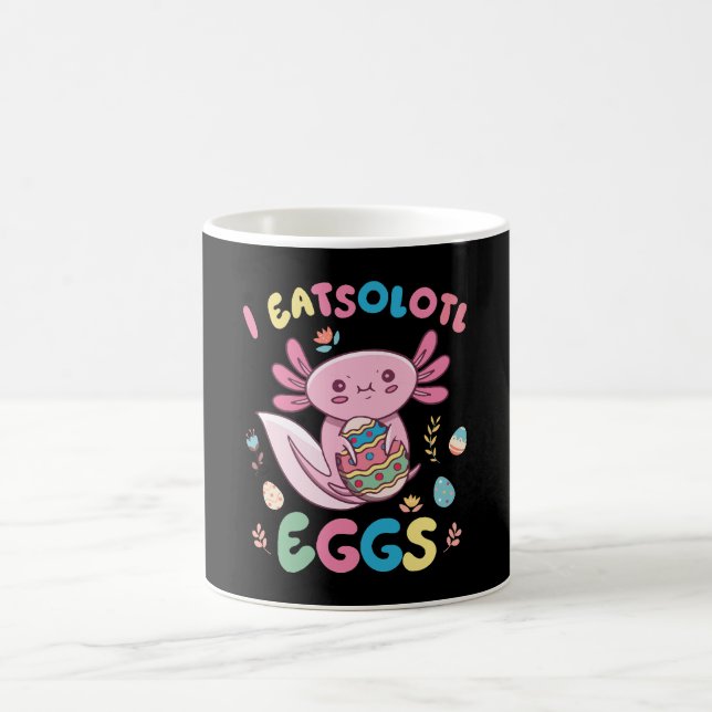 I Eatsolotl Eggs Rabbit Axolotl Bunny Easter Coffee Mug (Center)