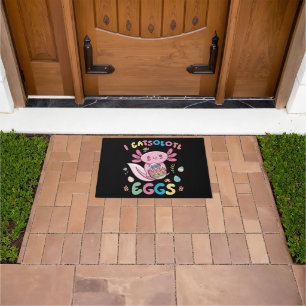 I Eatsolotl Eggs Rabbit Axolotl Bunny Easter Doormat