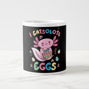 I Eatsolotl Eggs Rabbit Axolotl Bunny Easter Large Coffee Mug