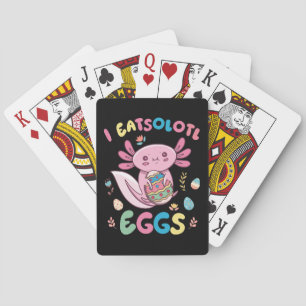 I Eatsolotl Eggs Rabbit Axolotl Bunny Easter Playing Cards